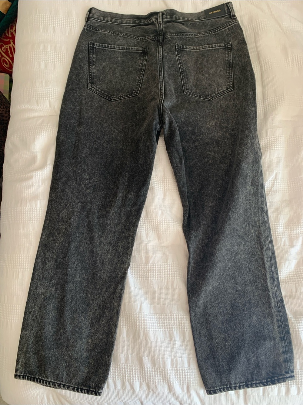 Express Black Washed Distressed Women's Jeans 14L - Picture 2 of 4